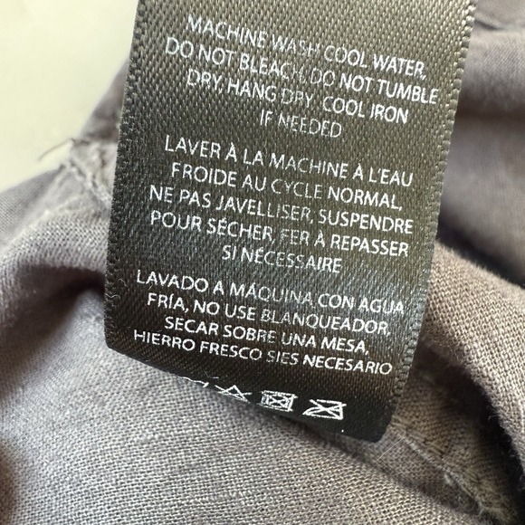 Onia Shirt Mens M Button Pullover Shirt Black Vacation Short Sleeve Linen Blend - Picture 11 of 11